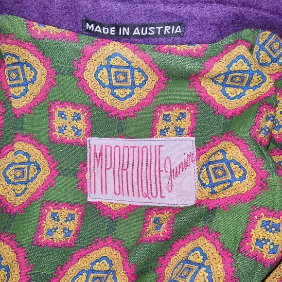 💜1960's-1970's Vintage Purple Wool Belted Coat - Picture 7 of 15